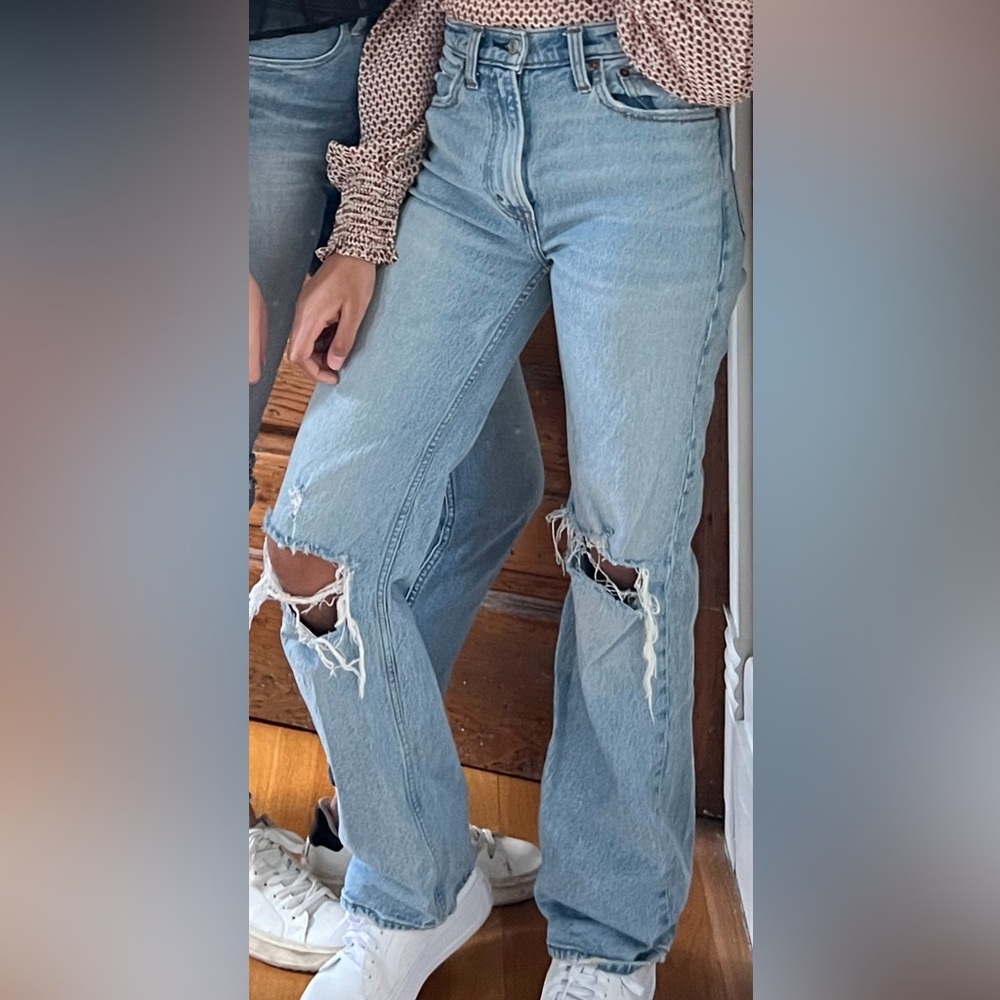Abercrombie Blue Women's Jeans 90’s relaxed Jean, high rise